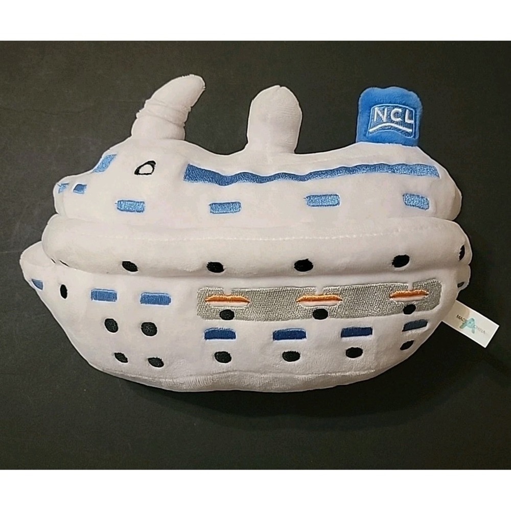NCL Norwegian Cruise Line Souvenir Ship Plush Stuffed Boat Pillow